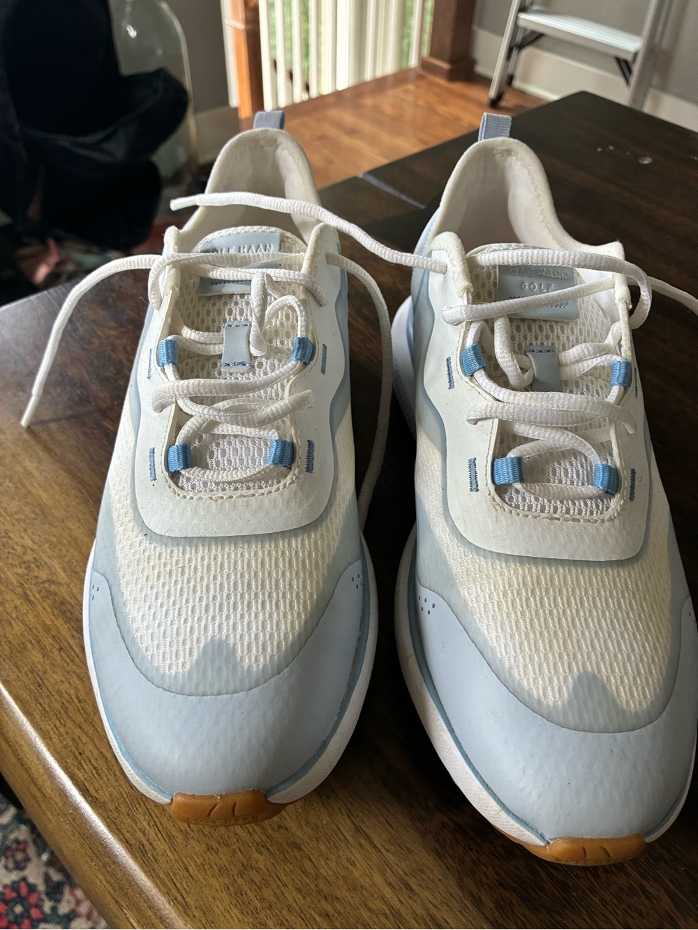 Cole Haan zero grand White and Light Blue Women's golf shoes zero grand